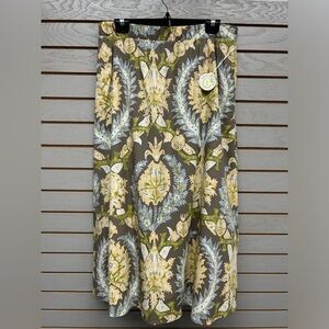 Spartina 449 Skirt - Green and Cream Floral
